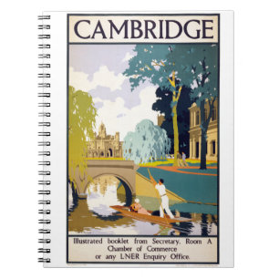 Cuaderno Restauración del Poster de Viajes de Cambridge Vin