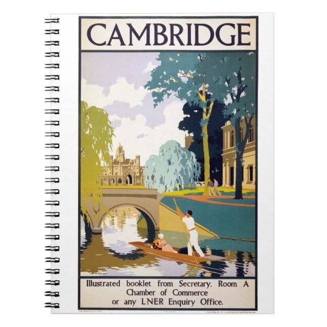 Cuaderno Restauración del Poster de Viajes de Cambridge Vin (Frente)