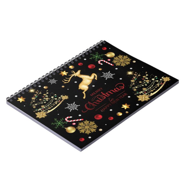 Cuaderno Resto dorado rojo, moro árbol de Navidad (Lado Izquierdo)