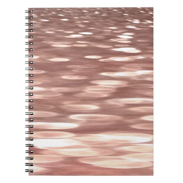 Cuaderno Resumen #3: brillo de rosa dorada de cobre (Frente)