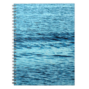 Cuaderno Resumen abstracto de la ola de agua azul, acua,