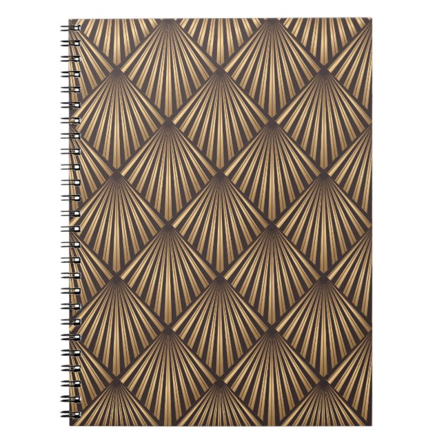 Cuaderno Resumen Art Deco: Elegancia Dorada. (Frente)