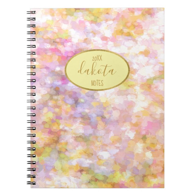 Cuaderno Resumen Art Palo Pastel Amarillo Amarillo Nota del (Frente)