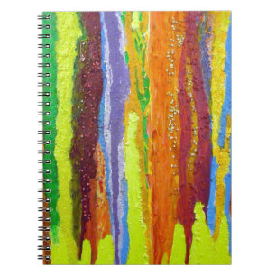 Cuaderno Resumen Art rainbow stripes de pintura goteo