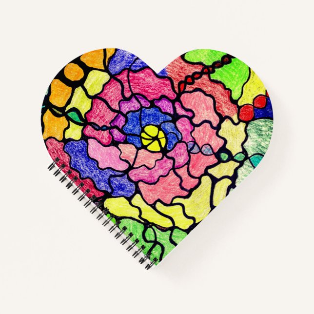 Cuaderno Resumen Arte Coloroso Flor Maravillosa (Anverso)