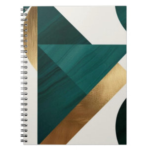 Cuaderno Resumen Arte geométrico Espiral portátil moderno