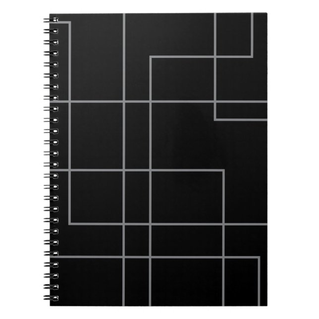 Cuaderno Resumen, arte moderno, simple, de líneas mínimas (Frente)
