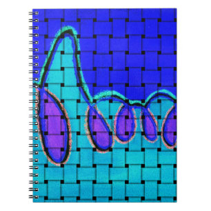 Cuaderno Resumen azul francés con textura trenzada