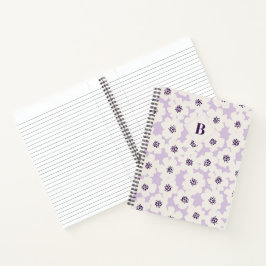 Cuaderno Resumen Blocky Lavanda Floral Monograma