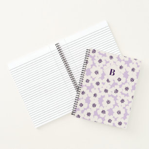 Cuaderno Resumen Blocky Lavanda Floral Monograma