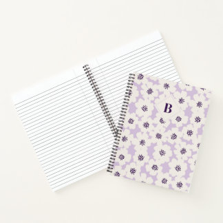 Cuaderno Resumen Blocky Lavanda Floral Monograma