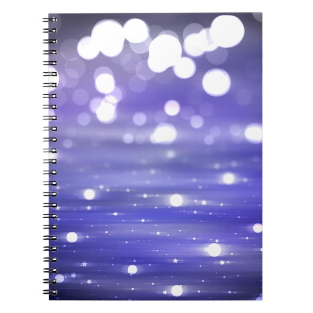 Cuaderno Resumen brillante ilustracion de fondo violeta (Frente)