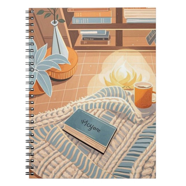 Cuaderno Resumen cálido y acogedor estilo Boho (Frente)