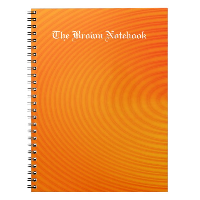 Cuaderno Resumen circular Naranja vibrante (Frente)