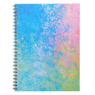 Cuaderno Resumen colorido de la tinta de la neón pastel del