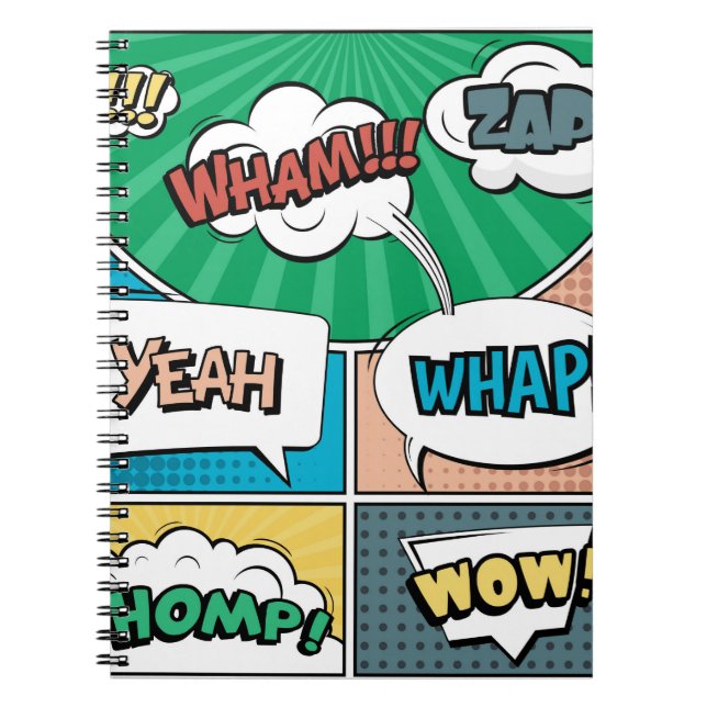 Cuaderno Resumen concepto creativo comic pop art style blan (Frente)