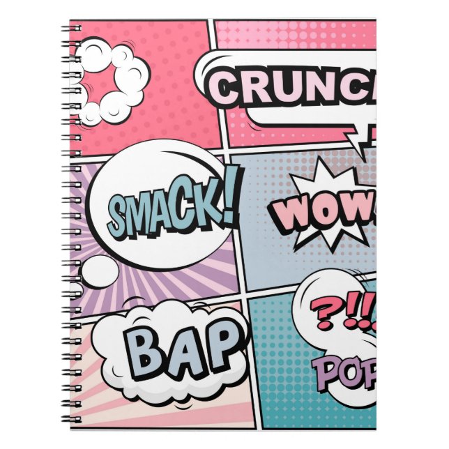 Cuaderno Resumen concepto creativo comic pop art style blan (Frente)