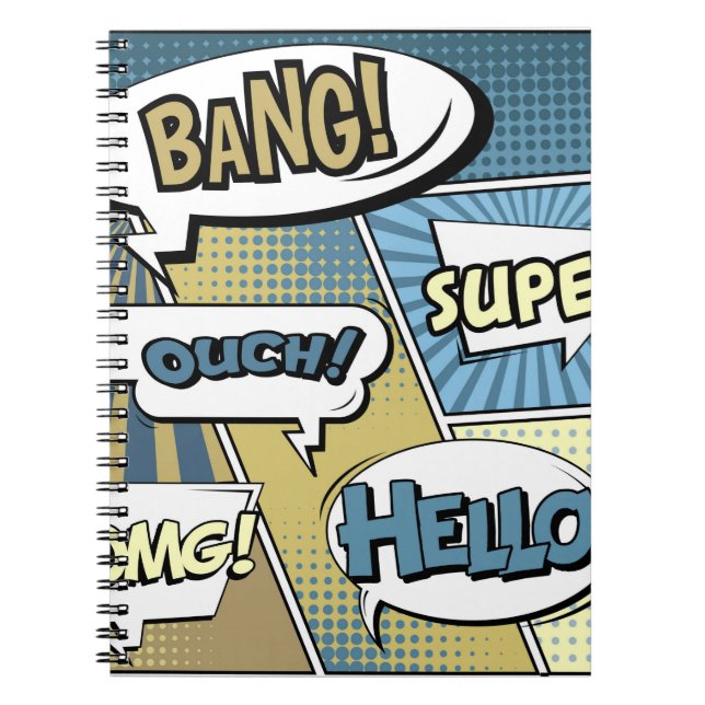 Cuaderno Resumen concepto creativo comic pop art style blan (Frente)