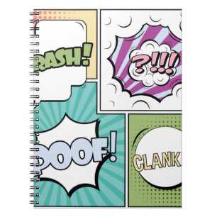 Cuaderno Resumen concepto creativo comic pop art style blan