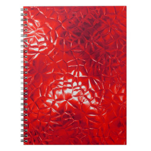 Cuaderno Resumen contemporáneo del Relieve metalizado rojo