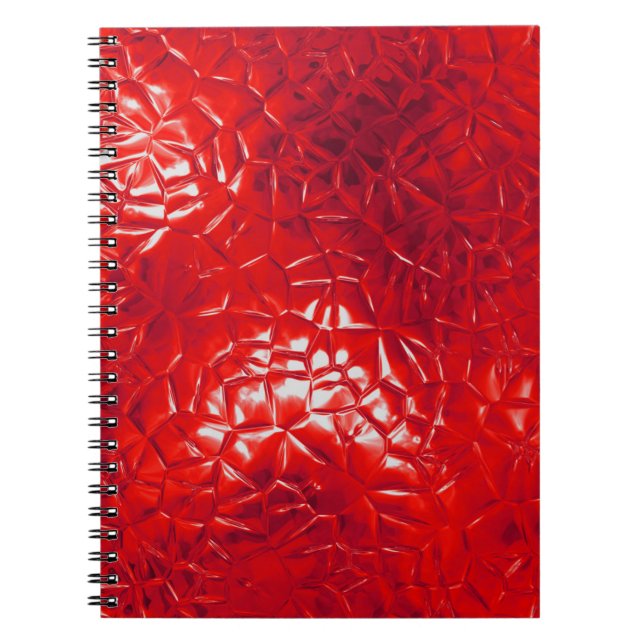 Cuaderno Resumen contemporáneo del Relieve metalizado rojo (Frente)