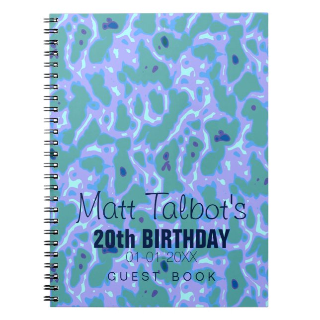 Cuaderno Resumen de 20 cumpleaños Libro de invitados 11 (Frente)