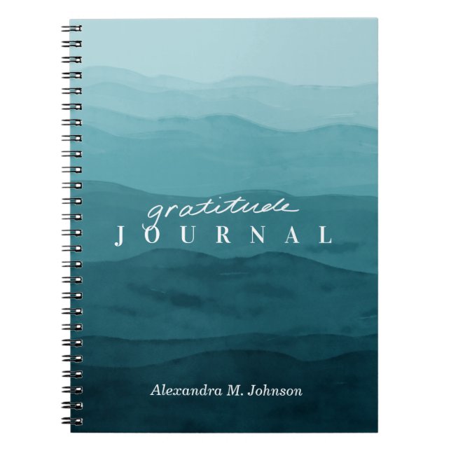 Cuaderno Resumen de acuarela de Gratitude Journal personali (Frente)