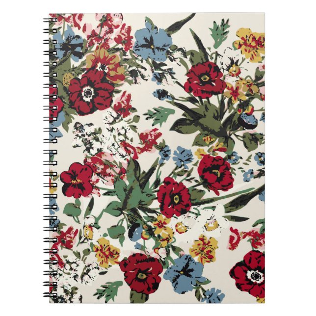 Cuaderno Resumen de arreglos de flores sólidas, en todo el  (Frente)
