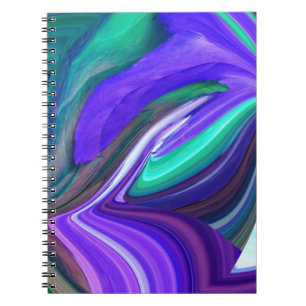Cuaderno Resumen de arte morado N hoja Verde azulada