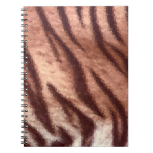 Cuaderno Resumen de bajo patrón de pieles de tigre animal d