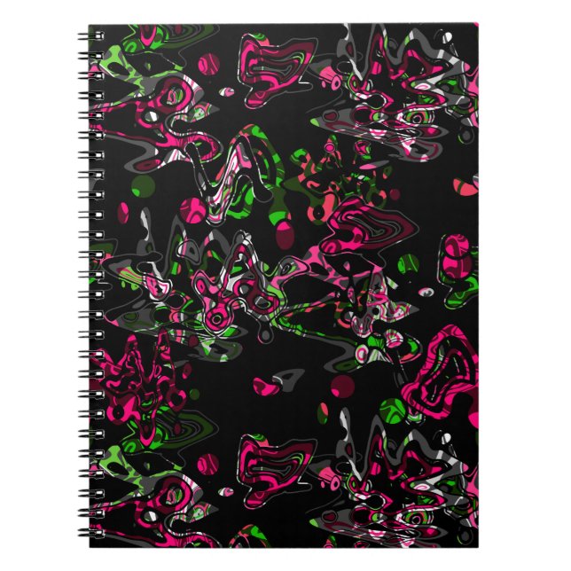 Cuaderno Resumen de brocha de salpicadura moderna de moda (Frente)