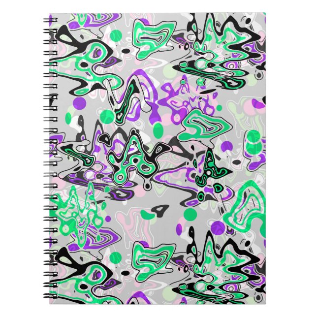 Cuaderno Resumen de brocha de salpicadura moderna de moda (Frente)