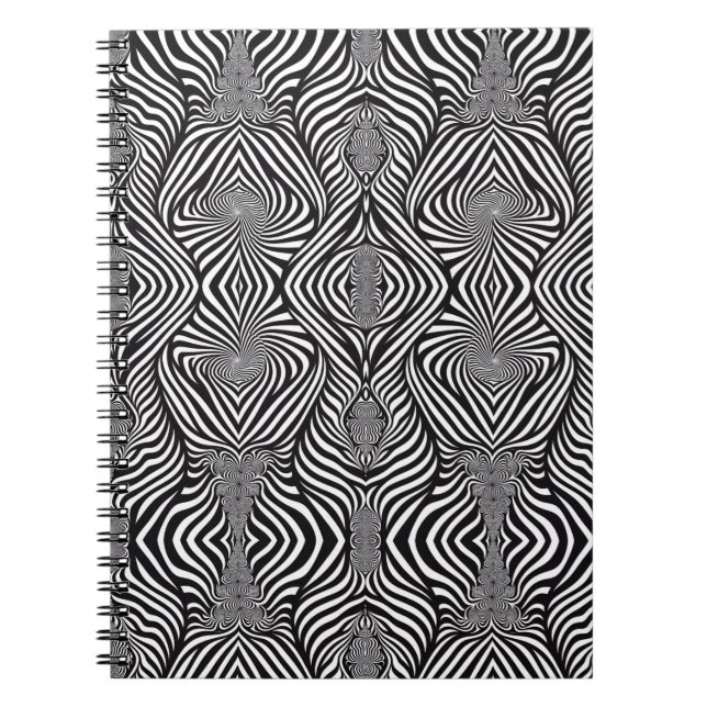 Cuaderno Resumen de cebra B&W Sherpa Blanket (Frente)
