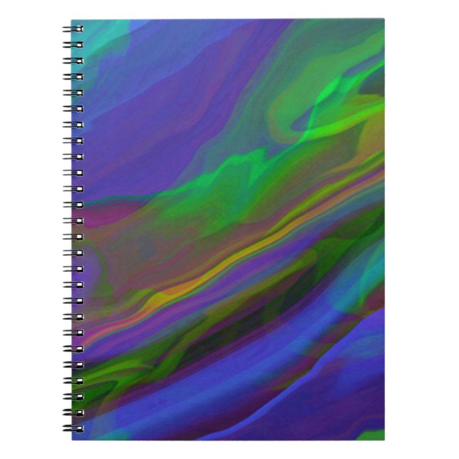 Cuaderno Resumen de color de ilustracion de mármol (Frente)