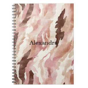 Cuaderno Resumen de crema rosa de chocolate marrón