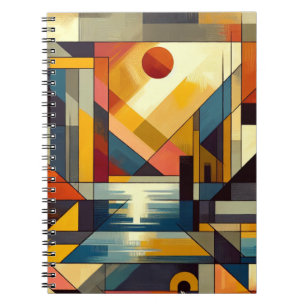 Cuaderno Resumen de diseño de arte de puesta de sol