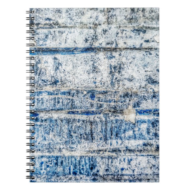 Cuaderno Resumen de diseño de fondo abstracto azul, envejec (Frente)