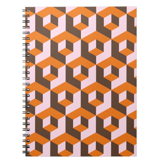 Cuaderno Resumen de diseño geométrico sin costuras. (Frente)