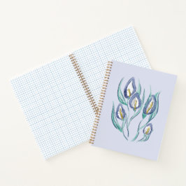 Cuaderno Resumen de elegancia: acuarela púrpura Calla Lilie