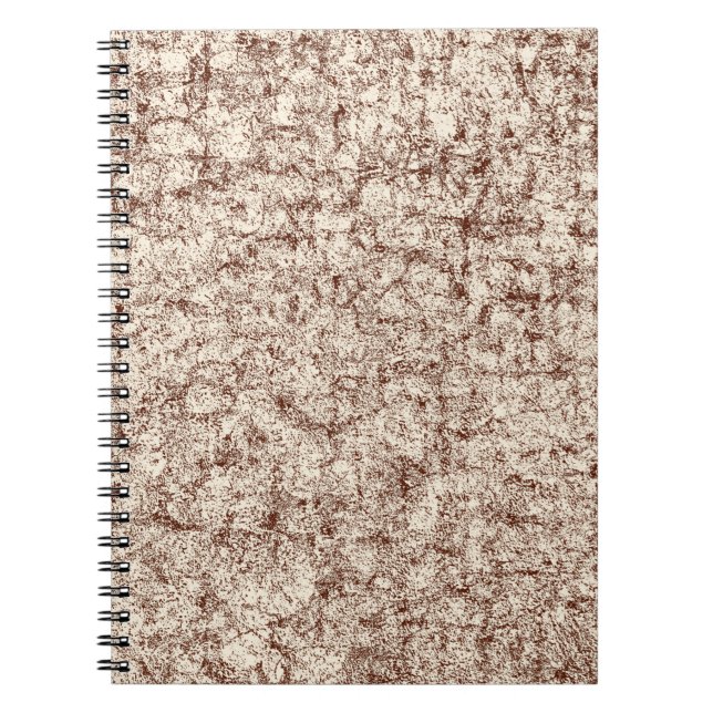 Cuaderno Resumen de fondo abstracto marrón, antiguo, (Frente)