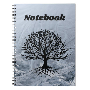 Cuaderno Resumen de fondo con árbol negrita destacado