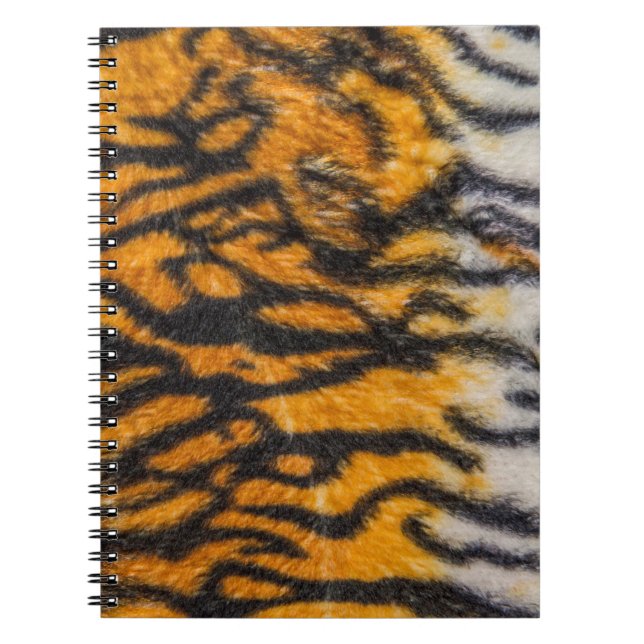 Cuaderno Resumen de fondo con patrones de tigre, animal, as (Frente)