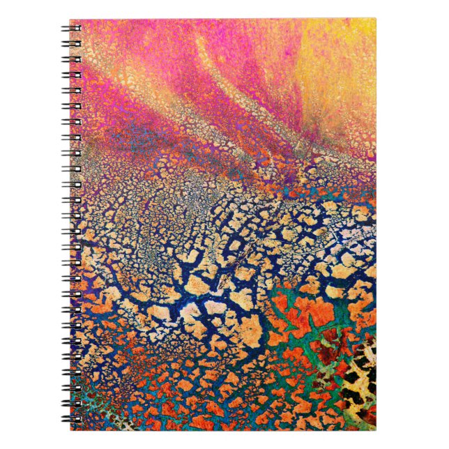 Cuaderno Resumen de fondo de grunge texturizado altamente d (Frente)