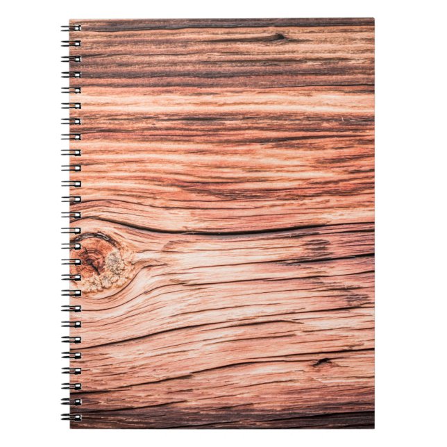 Cuaderno Resumen de fondo de madera antigua, antigüedades,  (Frente)