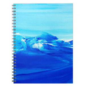 Cuaderno Resumen de fondo de pintura azul. Arte moderno.