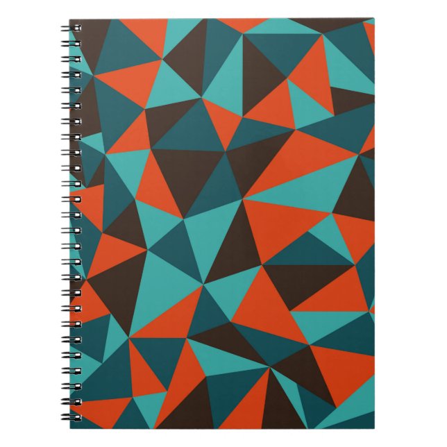 Cuaderno Resumen de fondo geométrico retro - Vintage (Frente)