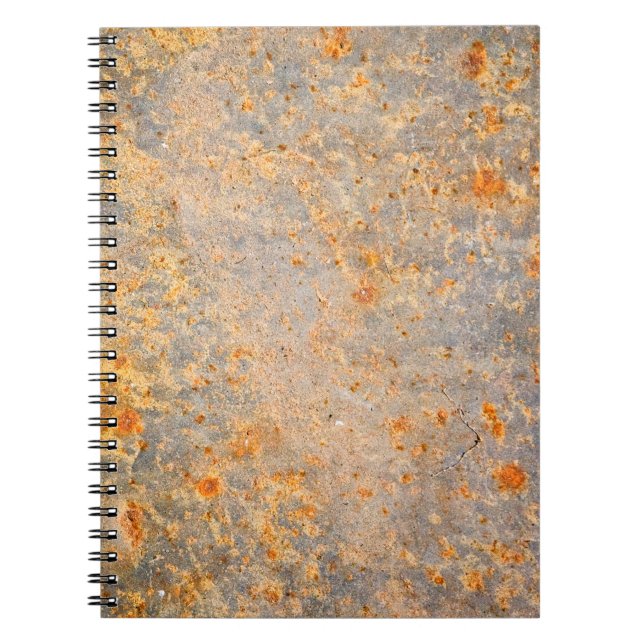 Cuaderno Resumen de fondo metalizado grueso oxidado abstrac (Frente)