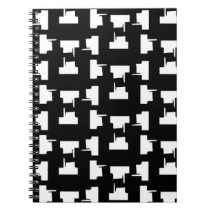 Cuaderno Resumen de fondo monocromo. Ilustración de semiton