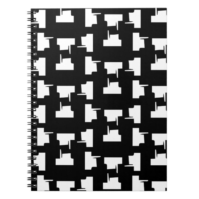 Cuaderno Resumen de fondo monocromo. Ilustración de semiton (Frente)