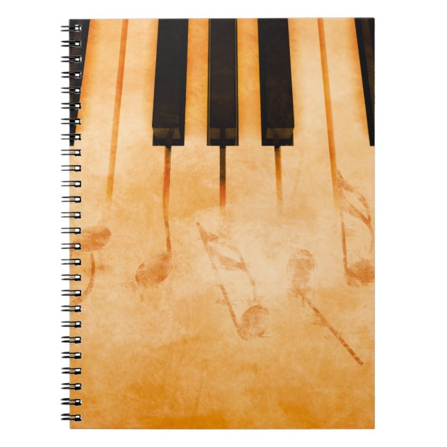 Cuaderno Resumen de fondo musical - Teclado y música n (Frente)